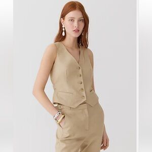 J. Crew Slim Fit Vest in Stretch Linen Blend